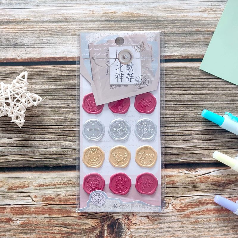 1.5mm Seal Stamp Stickers Invitation Logo Embossed Seal Sticker
